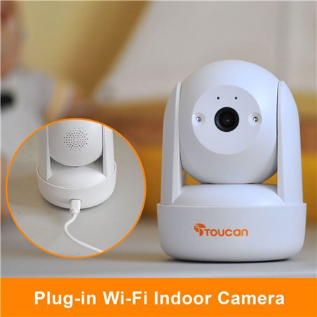 Toucan SEEK - Indoor Pan & Tilt Camera - Plug In no Battery