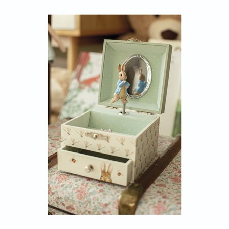 Trousselier Musikspieldose con Schublade Peter Hase, Libelle