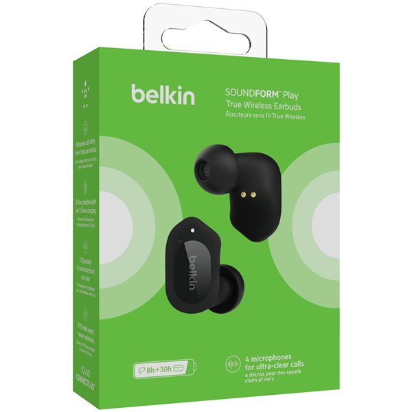 Belkin Soundform Play nero True Wireless In-Ear  AUC005btBK