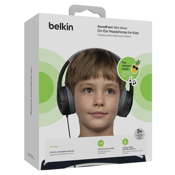 Belkin Soundform Mini On-Ear ne. cuffia da bamb. cavo AUD004btBK