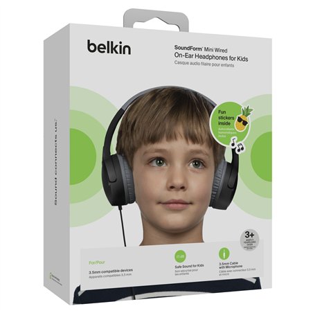 Belkin Soundform Mini On-Ear ne. cuffia da bamb. cavo AUD004btBK