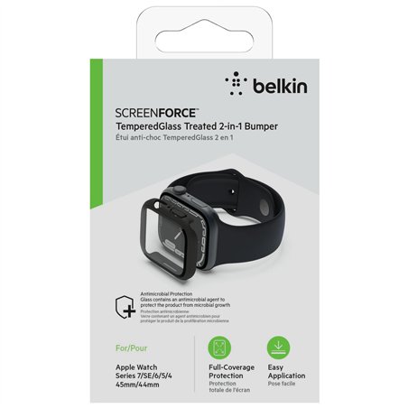 Belkin Temp.Curve protez.sch.360 Apple Watch 4-9/SE 44/45mm nero