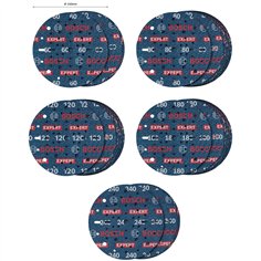 Bosch EXP O780 Foil Sanding Disc Set,150mm,55St 2