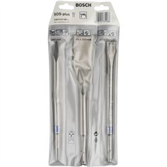Bosch SDS-plus set scalpelli 3 pezzi Long Life 2