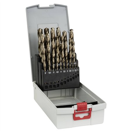 Bosch set punte per metal. HSS-C con custodia 25 pz. 1,0-13,0 mm
