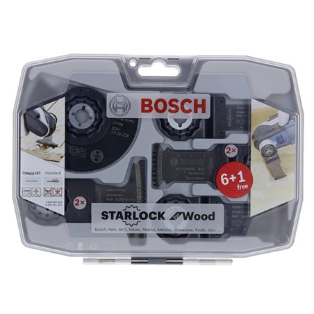 Bosch Best of Wood Starlock-Set per legno e metallo 7 pz.