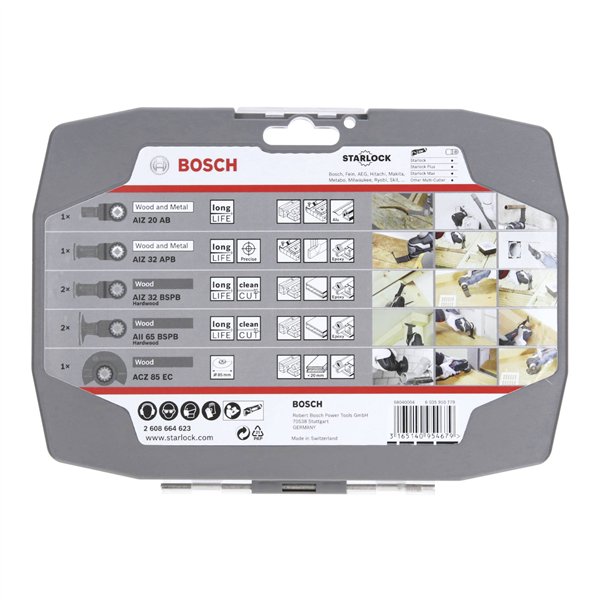 Bosch Best of Wood Starlock-Set per legno e metallo 7 pz.