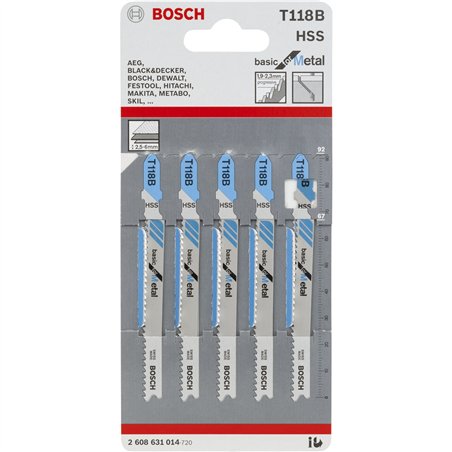 Bosch 5 lame per seghett. T 118 B