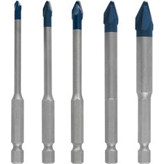 Bosch EXPERT HEX-9 HardCeramic punte, 5pz. kit 4/5/6/8/10