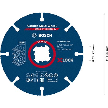 Bosch  X-LOCK CMW 125x22.23mm EXPERT