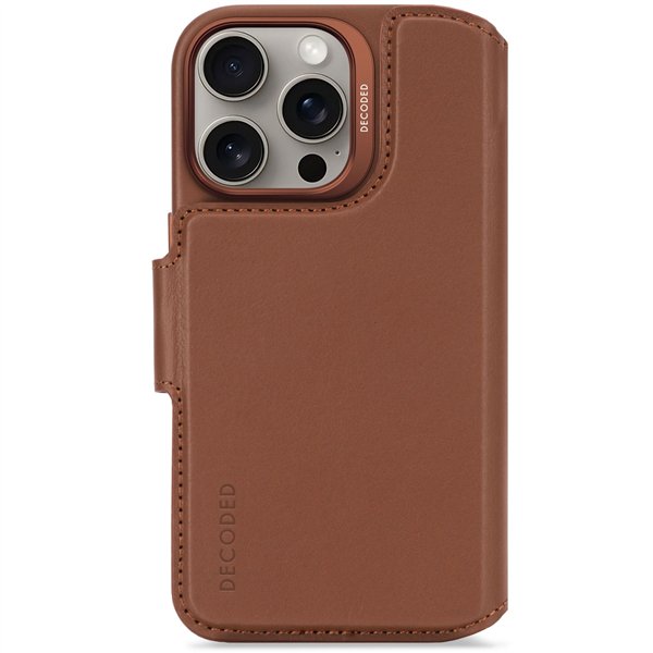 Decoded Leather Detachable Wallet iPhone 16 Pro Tan