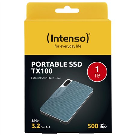Intenso SSD esterno TX100    1TB USB 3.2 Gen 1x1 grigio-blu