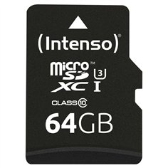 Intenso microSDXC           64GB C10 UHS-I Professional + adatt. 2