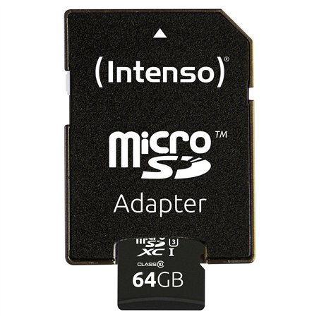 Intenso microSDXC           64GB C10 UHS-I Professional + adatt.