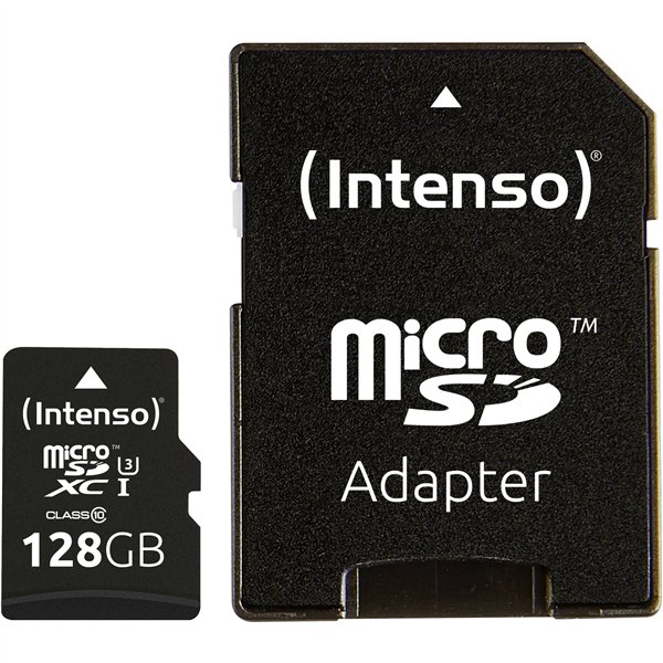 Intenso microSDXC          128GB C10 UHS-I Professional + adatt.