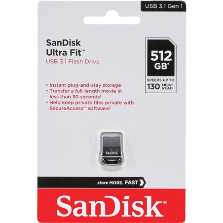 SanDisk Cruzer Ultra Fit   512GB USB 3.1         SDCZ430-512G-G46