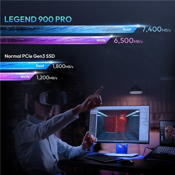 ADATA SSD LEGEND 900 PRO     1TB M.2 PCIe Gen.4x4 R/W 7400/6000