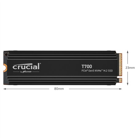 Crucial T700 con heatsink 2TB PCIe Gen5 NVMe M.2 SSD