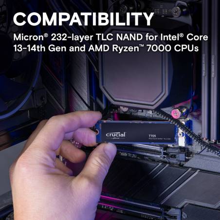 Crucial T705                 1TB PCIe Gen5 NVMe M.2 SSD