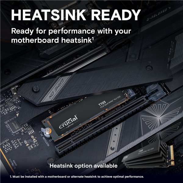 Crucial T705                 1TB PCIe Gen5 NVMe M.2 SSD