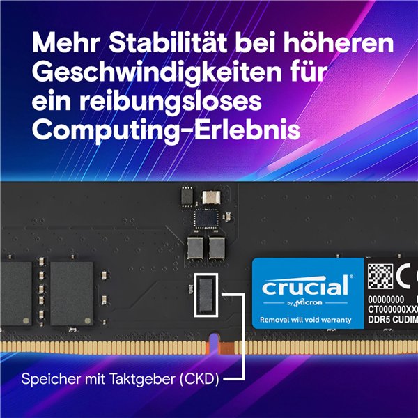 Crucial DDR5-6400 Set 64GB 2x32GB CUDIMM CL52