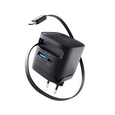 Intenso Power Adapt. W65ACIC 65W 2xUSB-C/USB-A ausziehb.Kab. schw 2