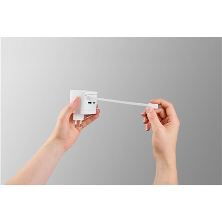 Intenso Power Adapt. W65ACIC 65W 2xUSB-C/USB-A ausziehb.Kab. weiß
