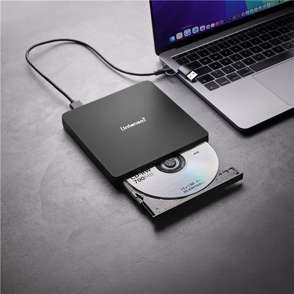 Intenso externer CD/DVD Brenner EOD 400D Slim, schwarz   5401400