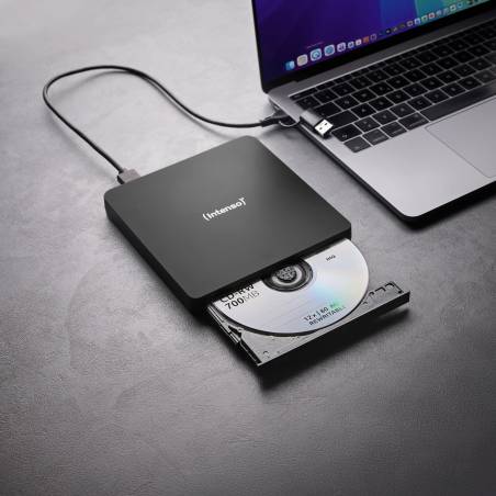 Intenso externer CD/DVD Brenner EOD 400D Slim, schwarz   5401400