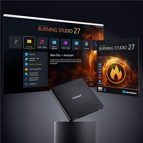 Intenso externer Blu-ray Brenner EOD 500BD Slim Alu schw. 5401500