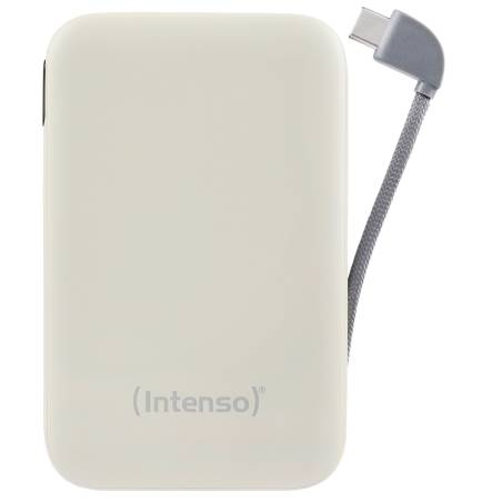Intenso Powerb. S10000  10000mAh integr.USB-C Kabel,beige 7333031