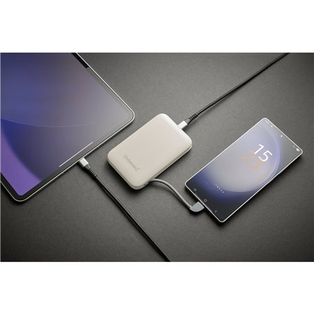 Intenso Powerb. S10000  10000mAh integr.USB-C Kabel,beige 7333031