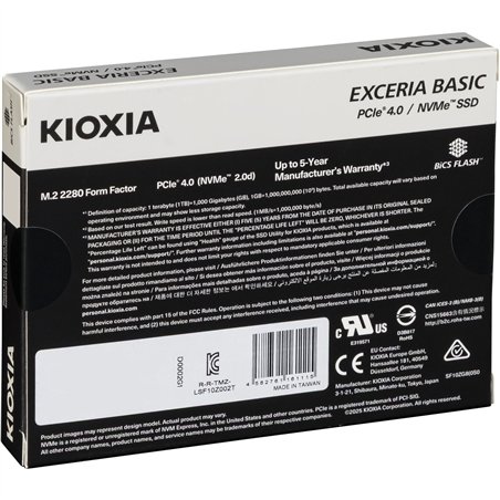 KIOXIA EXCERIA BASIC NVMe    2TB M.2 2280 PCIe 4.0    LSF10Z002T8