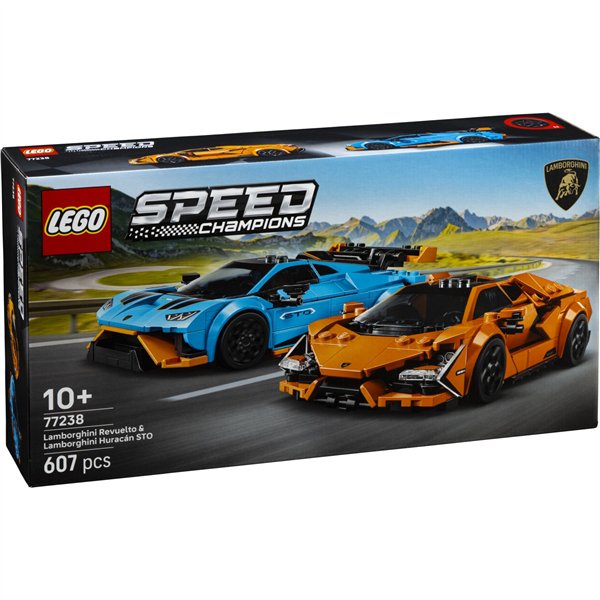 LEGO Speed Champions 77238 Lamborghini Revuelto and Huracan