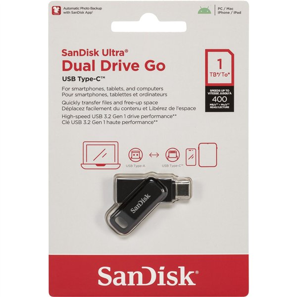 SanDisk Ultra Dual DriveGo   1TB USB Type C Flash SDDDC3-1T00-G46