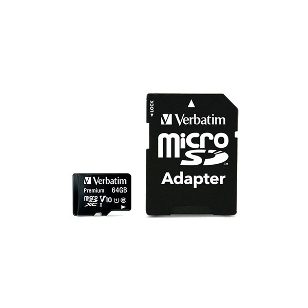 Verbatim microSDXC          64GB Class 10 UHS-I incl adatt. 44084