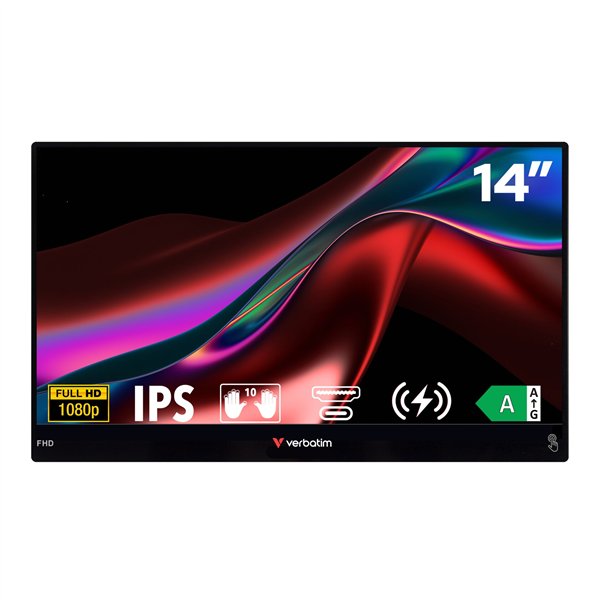 Verbatim Portable Full HD Touch Monitor Light Power Bank 5000mAh