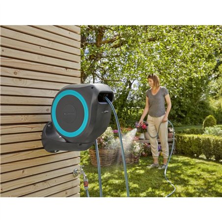 Gardena avvolgitubo a parete RollUp S (turchese) 15 m