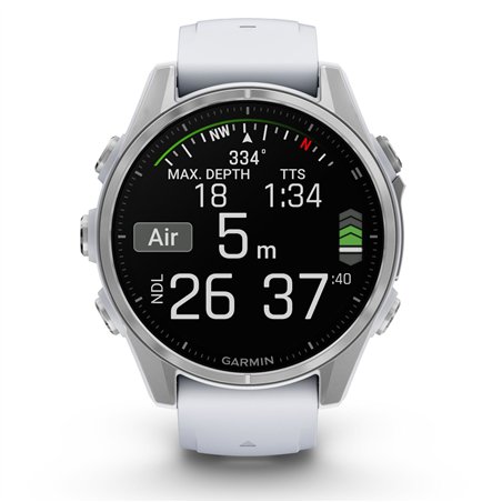 Garmin fenix 8 (43mm) bianco pietra/argento