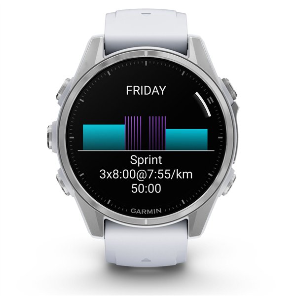 Garmin fenix 8 (43mm) bianco pietra/argento