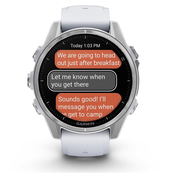 Garmin fenix 8 (43mm) bianco pietra/argento