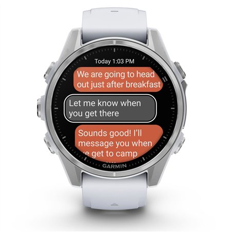 Garmin fenix 8 (43mm) bianco pietra/argento