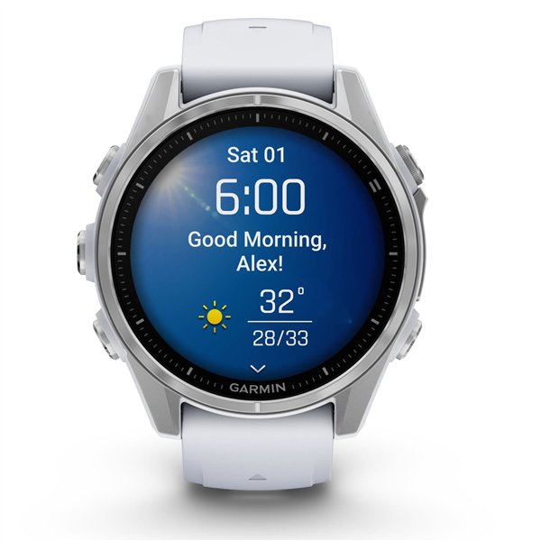 Garmin fenix 8 (43mm) bianco pietra/argento