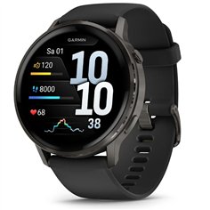 Garmin Venu 4 45mm Silikon-Armb. schwarz/schiefergr