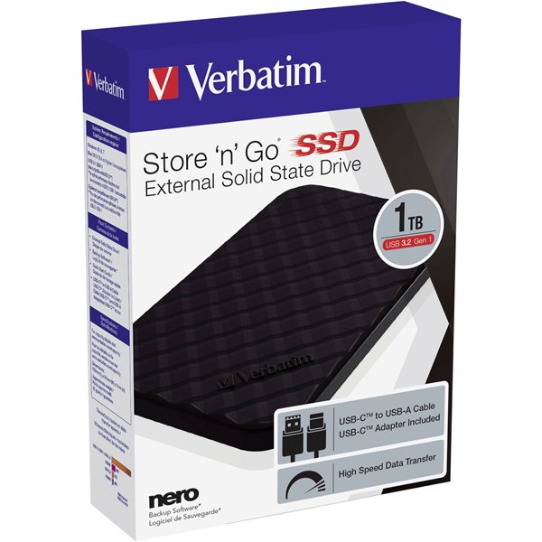 Verbatim Store n Go          1TB Portable SSD USB 3.2       53230