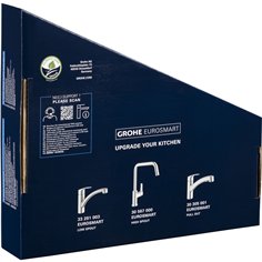 Grohe Eurosmart miscelatore monoc.lavello estraibile, 1/2 2