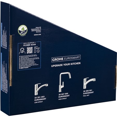 Grohe Eurosmart miscelatore monoc.lavello estraibile, 1/2