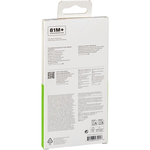 2x1 Belkin ScreenForce Temp.Gl. Displays. iPhone 17 Pro OVA226hq