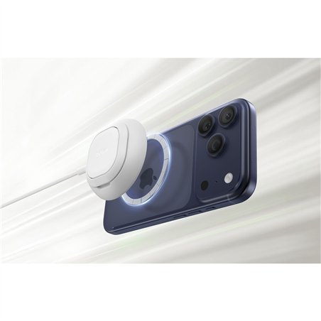 Belkin UltraCharge Ladepad Qi2 25W mit Standfuß weiß WIA013hqWH