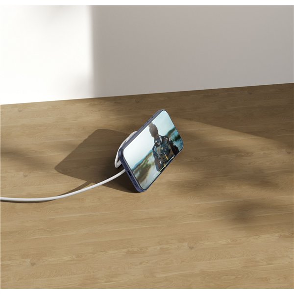 Belkin UltraCharge Ladepad Qi2 25W mit Standfuß weiß WIA013hqWH